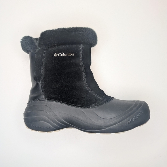 Columbia Sierra Summette winter snow boots black suede leather rubber size 9.5 - Picture 1 of 7